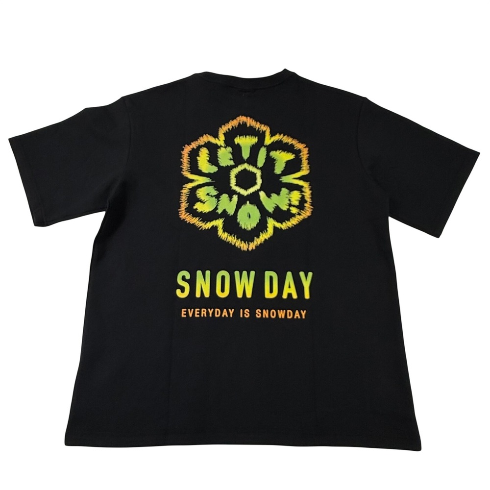 SnowDay Let It Snow Graphic Tee Black XL Short Sleeve Everyday Is Snowday Shirt